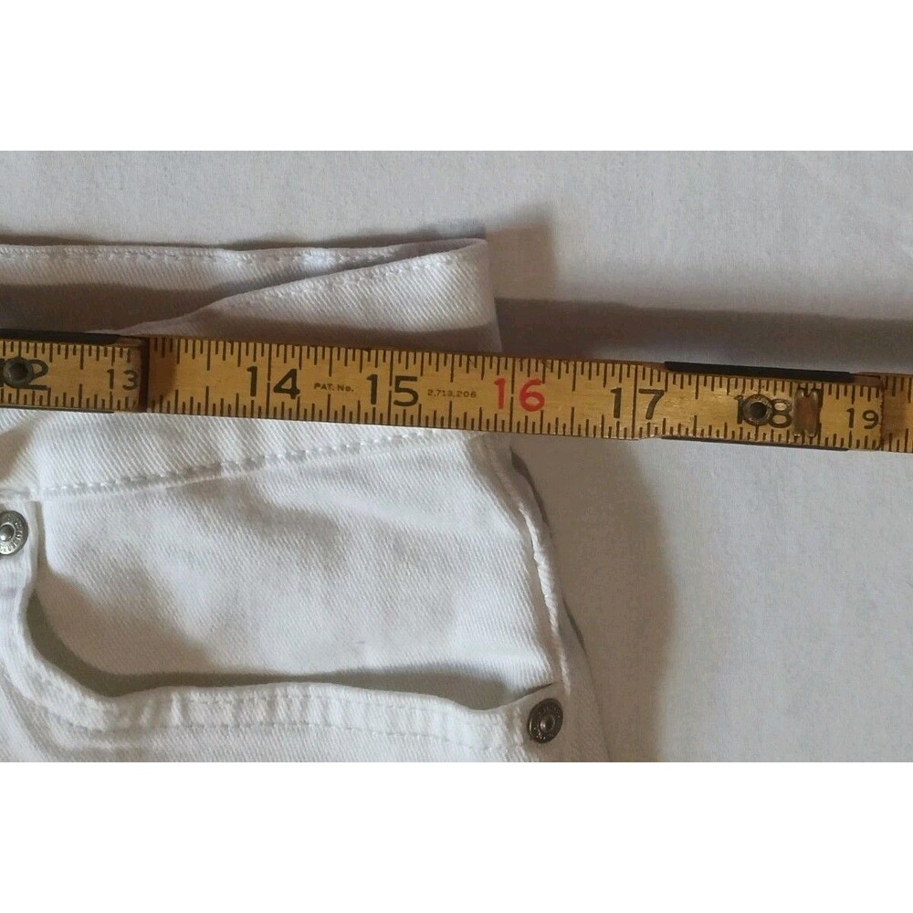 Gloria Vanderbilt Amanda Slimming White Capri Jeans Women Sz 12 - Picture 8 of 14